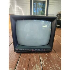 Vintage Emerson Tv Radio Woodgrain 11in Model BCR129 Turns On Radio‎ Works